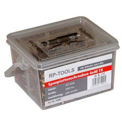 Set suruburi Torx cu cap plat pentru lemn Vintec 75000, O4x40 mm, 455 piese foto