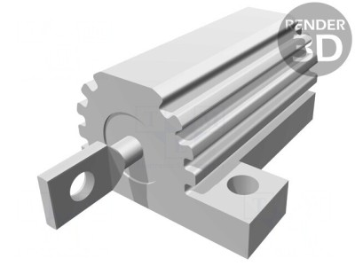 Rezistor Bobinat cu Radiator 100&amp;Omega; 16W &amp;plusmn;5% foto