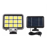 Lampa LED cu panou solar, telecomanda, 60W, senzor