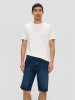 Pantaloni scurti barbati de blugi cu talia medie si croiala Regular fit, Albastru inchis, W36