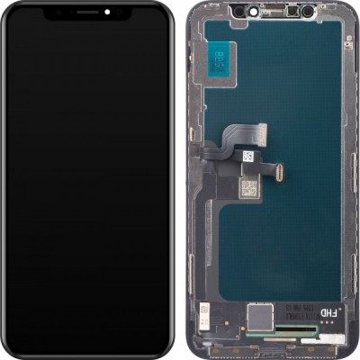 Display cu Touchscreen ZY pentru Apple iPhone X, cu Rama, Versiune LCD In-Cell, Negru foto