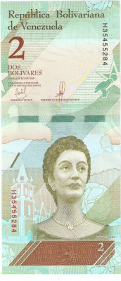 VENEZUELA 2 BOLIVARI / 2018. UNC. foto