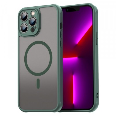 Husa MagSafe pentru Apple iPhone 13 Pro Max, Techsuit, HaloFrost II, Verde foto