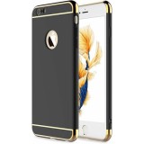 Husa iPhone 6 / 6S GloMax 3in1 PerfectFit Neagra - Protectie Soc, Praf, Zgarieturi, Policarbonat