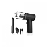 Aspirator Auto Portabil ALM, 4500Pa, 2000mAh, Fara Fir, Uscat/Umed, 30min Autonomie, Mini Aspirator USB