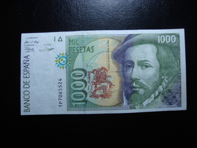 SPANIA 1000 PESETAS 1992 EXCELENTA foto