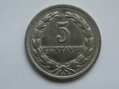 5 CENTAVOS 1956 EL SALVADOR foto