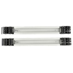Set Suport Reglabil cu Roti pentru Mutat Mobila, Flippy, Dimensiune Reglabila, Greutate Maxima 330kg, Benzi Antiderapante, cu Frana, Alb Negru foto