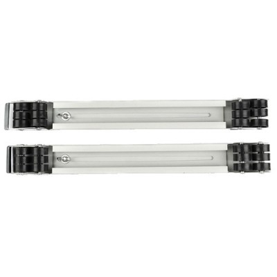 Set Suport Reglabil cu Roti pentru Mutat Mobila, Flippy, Dimensiune Reglabila, Greutate Maxima 330kg, Benzi Antiderapante, cu Frana, Alb Negru foto