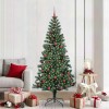 VidaXL Pom de Crăciun artificial pre-iluminat cu 300 LED Verde 210 cm 3396775