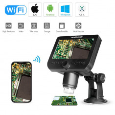 Microscop digital 🔬cu ecran HD 📺 📶cu wifi