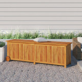 Lada depozitare gradina cu roti, 150x50x58cm, lemn masiv acacia GartenMobel Dekor, vidaXL