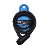 Antifurt cu cheie 10mm x 1500mm, protectie din silicon, culoare negru Cod:AWR0015
