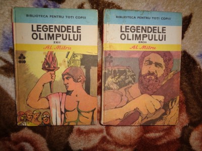 Legendele Olimpului ( zeii + eroii )- Alexandru Mitru / 2 volume , cartonate, an 1983 foto