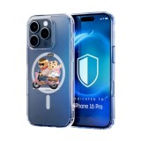 Husa pentru iphone 16 pro max, atasare magnetica, magsafe, follow your heart, clear