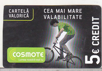 bnk card Romania - Cosmote 5 euro - 14/09/2012 - RO-COS-REF-0013-120914 foto