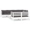 Set mobilier de gradina cu perne, 8 piese, alb, lemn masiv pin