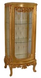 Vitrina baroc din lemn masiv auriu BAR139
