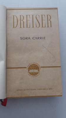 myh 722 - SORA CARRIE - DREISER - ED 1957 foto