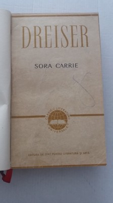 myh 722 - SORA CARRIE - DREISER - ED 1957 foto