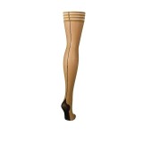 Dresuri sexy KIX&rsquo;IES RUBY, cu cusătură pe spate și benzi anti-alunecare, culoarea pielii, mărime C (L-XL) (model 1318C)