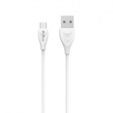 Cablu de Date (14126) DeTech DE-24M Micro USB, 1m , Alb Blister