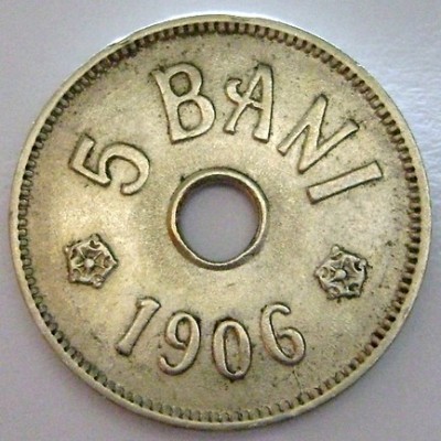 ROMANIA, 5 BANI 1906 J_XF+ * cod 24 foto