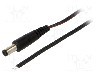 Cablu alimentare DC, cabluri, DC 5,5/2,1 mufa, negru, 0,5m, WEST POL - P21-TT-T035-050BK