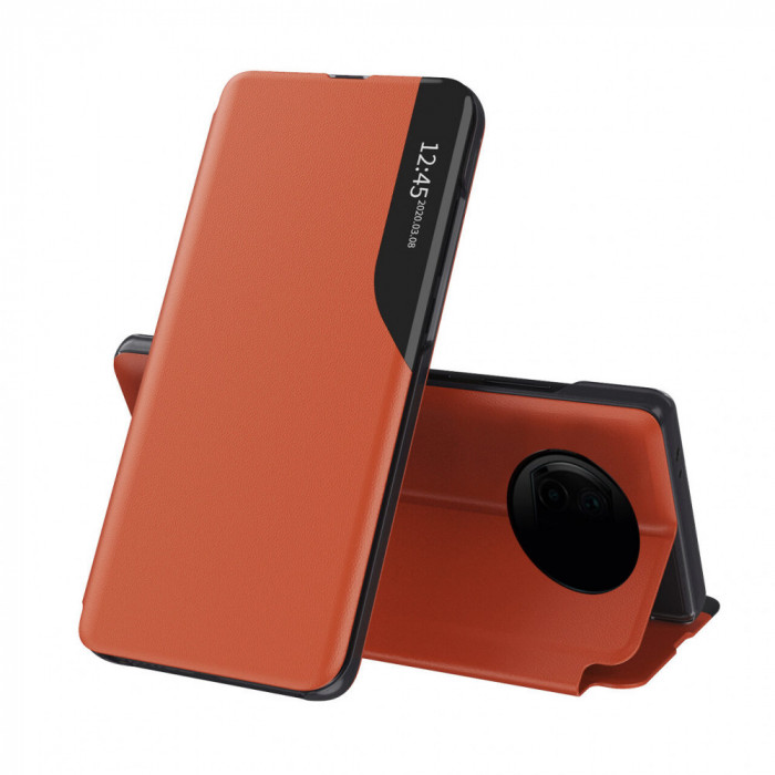 Husa Flip pentru Xiaomi Redmi Note 9T 5G Techsuit eFold Series Portocaliu