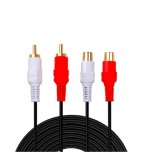 Cablu Prelungitor RCA Stereo 2x Tată&ndash;2x Mama, 15m Cupru