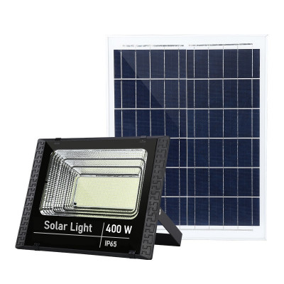 Proiector LED SMD 400W cu incarcare solara Flippy, panou solar, cu telecomanda, suport prindere, material ABS, 12AH, 473 LED-uri, 969Lm, 20x15 cm, neg foto