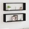 vidaXL Raft de Perete 2 pcs Stejar negru 80 x 15 x 26 cm Lemn compozit 862643