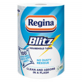 Prosoape de Hartie Regina Blitz pentru Uz Casnic, 3 Straturi, 33x25.7 cm, 100 Foi/Rola