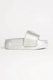 Karl Lagerfeld papuci KONDOMINIUM femei, culoarea argintiu, cu platforma, KL88819