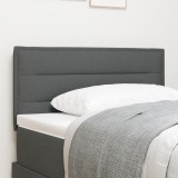 VidaXL Tăblie de pat design linii, gri &icirc;nchis, 80 cm, textil