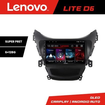 Navigatie Hyundai Elantra 2011-2013 Lenovo Kit-092 8 core 6+128 GB Android Waze USB Navigatie Internet Youtube Radio CarStore Technology