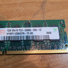 Ram Laptop hynix 1GB DDR2 PC2-5300S HYMP112S64Cp6-Y5