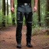 Pantaloni talie softshel EXO ULTIMA gri cu negru