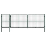 Gossi poarta de gradina din otel 500x150 cm verde