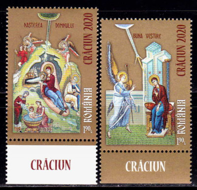 RO 2020 , LP 2306 ,&amp;quot;Craciun 2020 &amp;quot;,serie completa+tabs ( sus sau jos !) , MNH foto