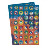 Set 80 Autocolante Recompense Sonic, Multicolor, Plastic/Hartie, Eroi Desene Animate, Stickere Laptop/Mobilier