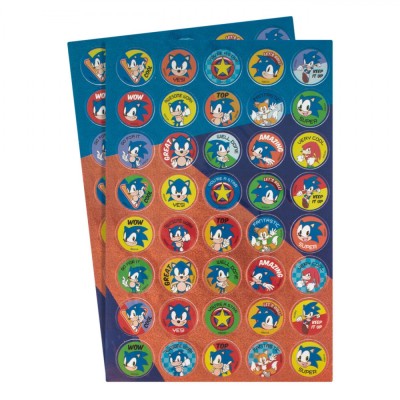 Set Autocolante Recompense, Sonic, 80 bucăți, Multicolor foto