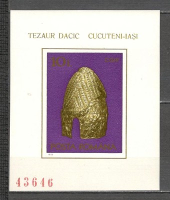 Romania.1978Arheologie daco-romana-Bl. nedantelat ZR.609 foto