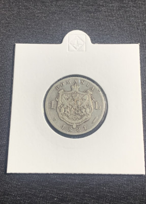 Moneda 1 leu 1881 foto