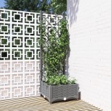 VidaXL Jardinieră de grădină cu spalier gri deschis 40x40x121,5 cm PP