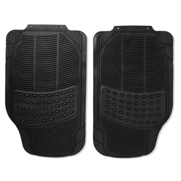 Set Covorașe Auto, PVC, Negru, 4 Bucăți, Antialunecare