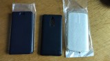 Husa NOKIA 8 TA-1004, TA-1012, TA-1052 tip carte albastru - transparent - gri, Navy blue