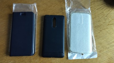 Husa NOKIA 8 TA-1004, TA-1012, TA-1052 tip carte albastru - transparent - gri foto