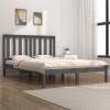 VidaXL Cadru de pat, gri, 200x200 cm, lemn masiv de pin 3103865