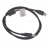 Cumpara ieftin Cablu USB 2.0 pentru imprimanta, Lanberg 42864, lungime 100cm, cu miez de ferita, USB-A tata la USB-B tata, negru